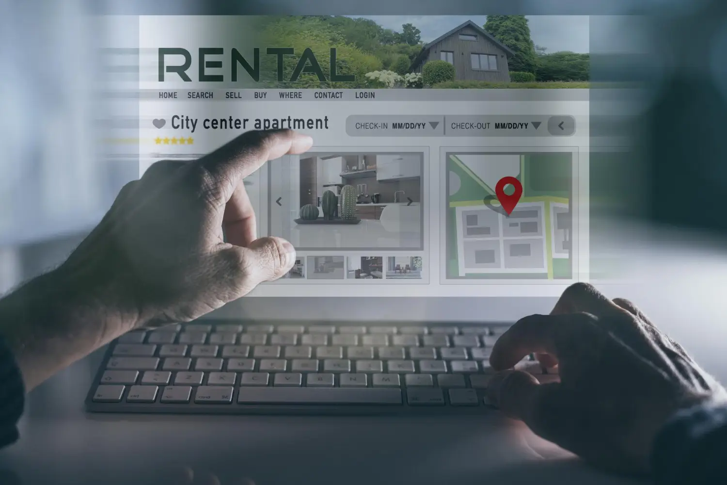 tablet with rental properties