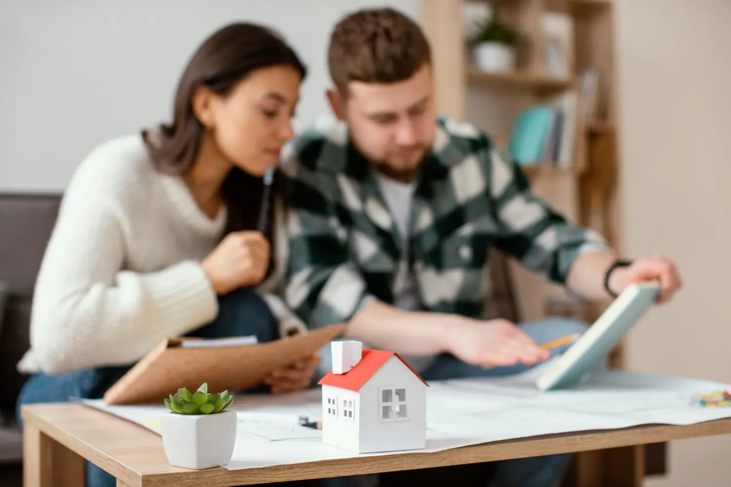 couple with document