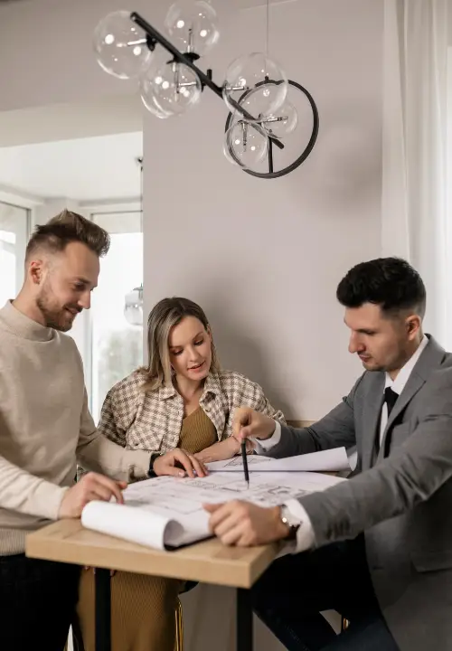 A Signature Group advisor reviewing commercial investment options with a client.